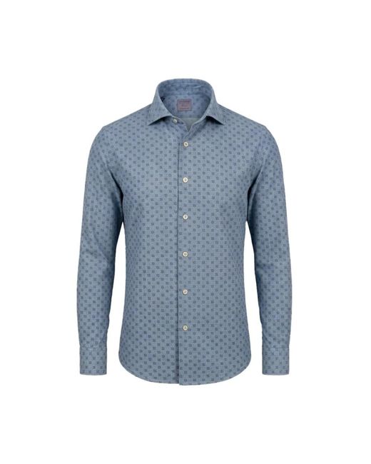 Mazzarelli Hemden in het Blue voor heren