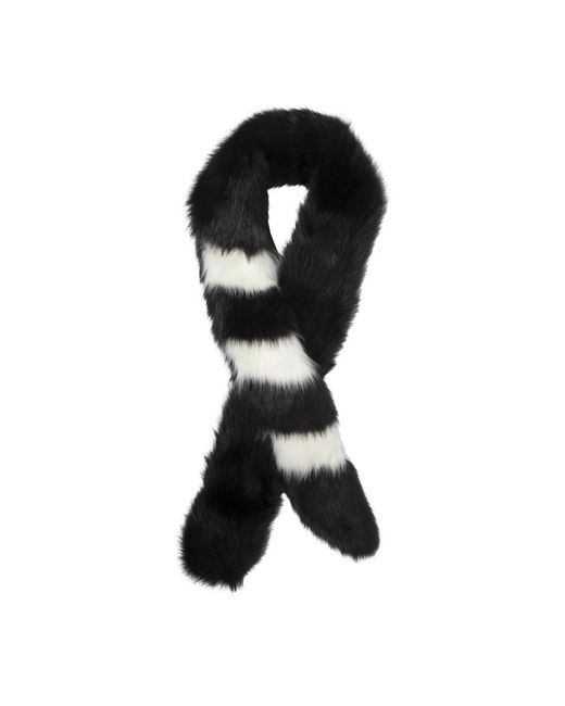 Off-White c/o Virgil Abloh Black Luxury Faux Fur Scarf For