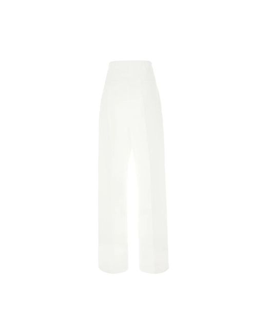 Sportmax White Wide Trousers