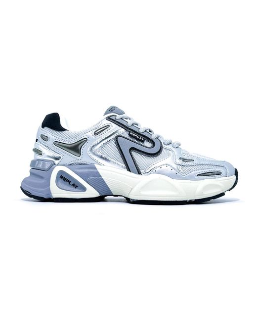 Sneakers destiny argento di Replay in Blue