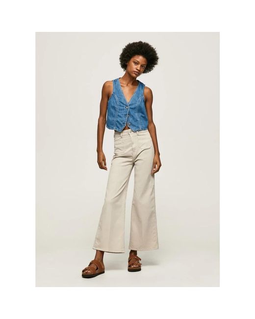 Pepe Jeans Blue Wide Trousers