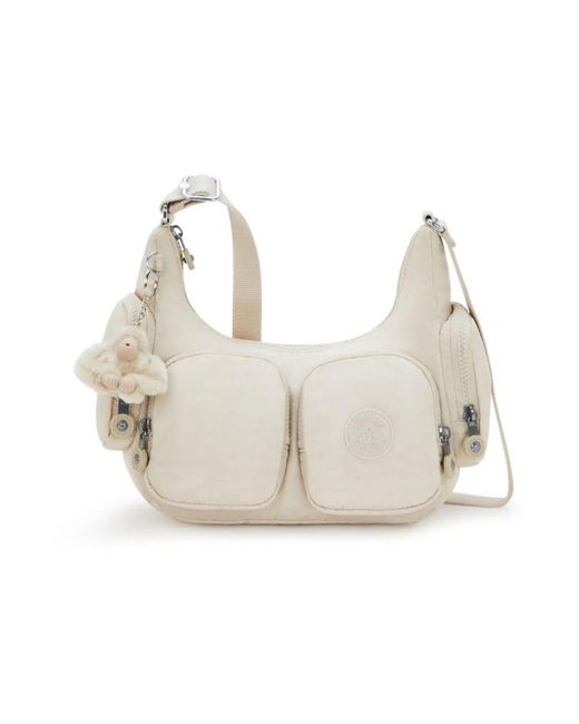 Kipling White Stilvolle schultertasche mit mehreren taschen