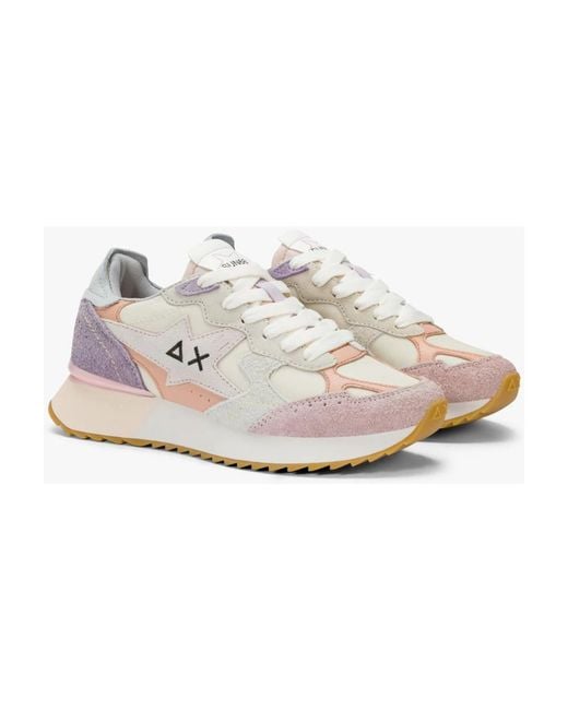 Sun 68 Pink Sneakers
