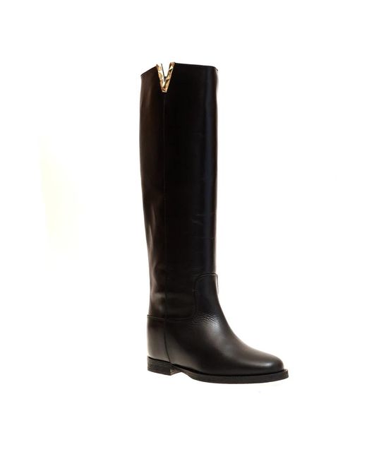 Via Roma 15 Black High Boots