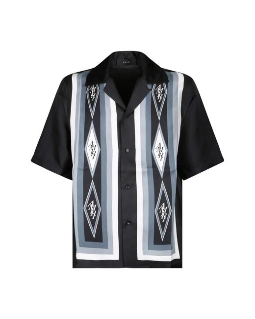 Amiri Diamant bowling shirt mit geometrischem muster in Black für Herren