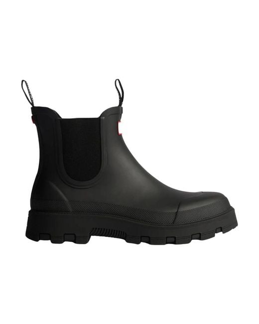 Hunter Black Chelsea Boots