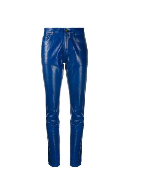 Saint Laurent Blue Slim-Fit Trousers