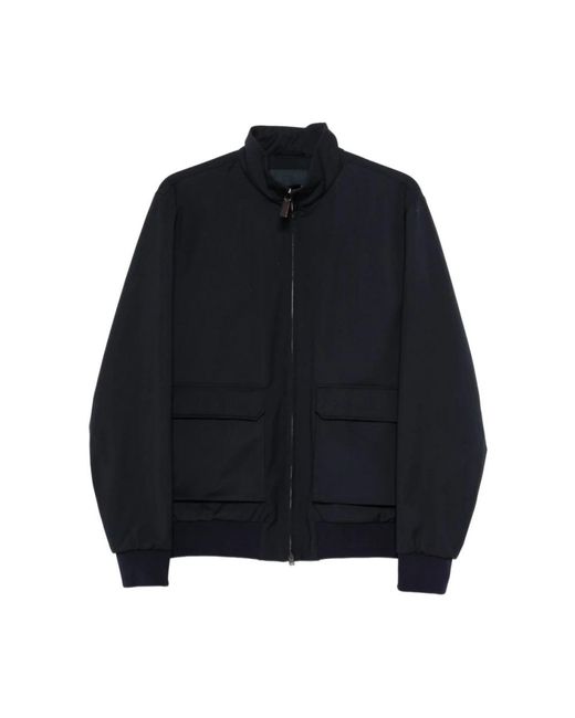 Herno Blue Bomber Jackets for men