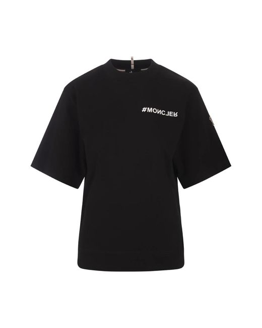 Moncler Black Schwarzes t-shirt für stadt und draußen