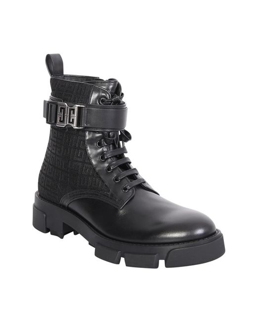 Givenchy Black Lace-Up Boots for men