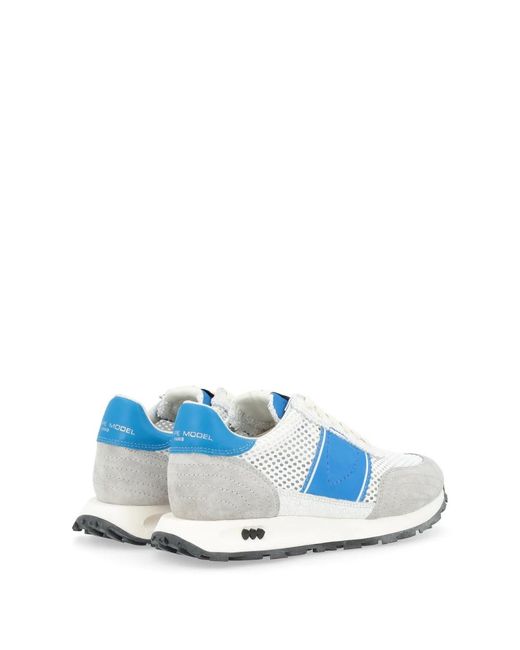 Philippe Model Schoenen ,Wit ,Leer Low Tour Sneakers in het Blue voor heren