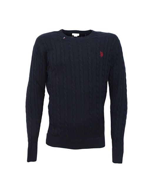 Round-Neck Knitwear U.S. POLO ASSN. pour homme en coloris Blue
