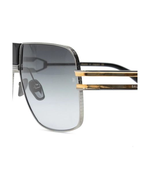 Balmain Sonnenbrille mit logo in Gray für Herren