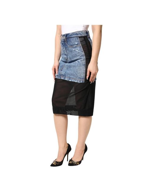 Dolce & Gabbana Blue Denim Skirts