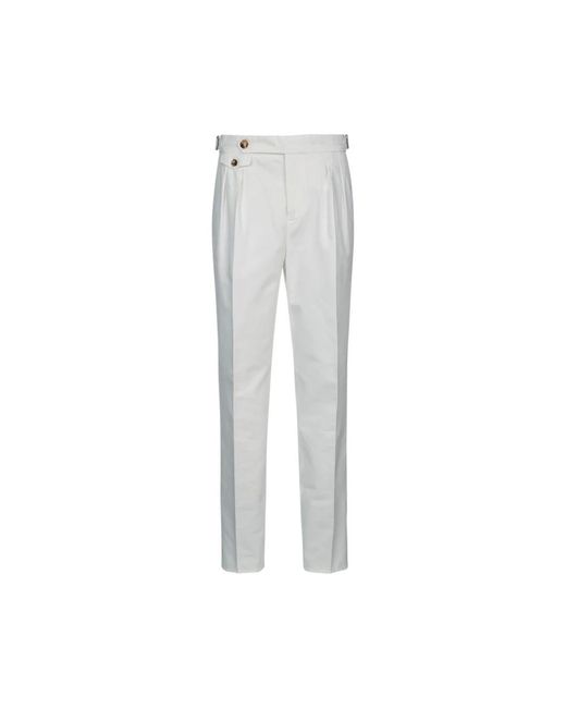 Slim-Fit Trousers di Brunello Cucinelli in Gray da Uomo
