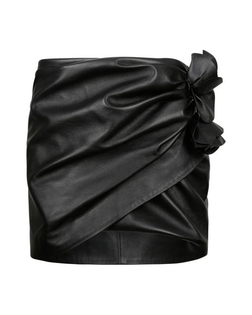 Magda Butrym Black Leather Skirts