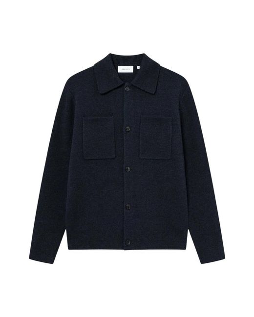 Les Deux Fischer Milano Knit Overshirt in Blue für Herren