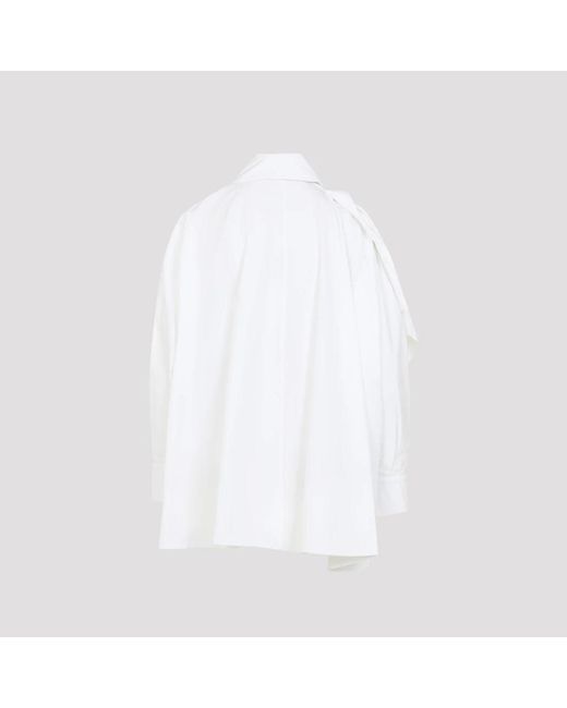 Givenchy Witte Katoenen Strikoverhemd in het White