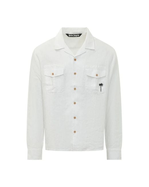Palm Angels White Casual Shirts for men