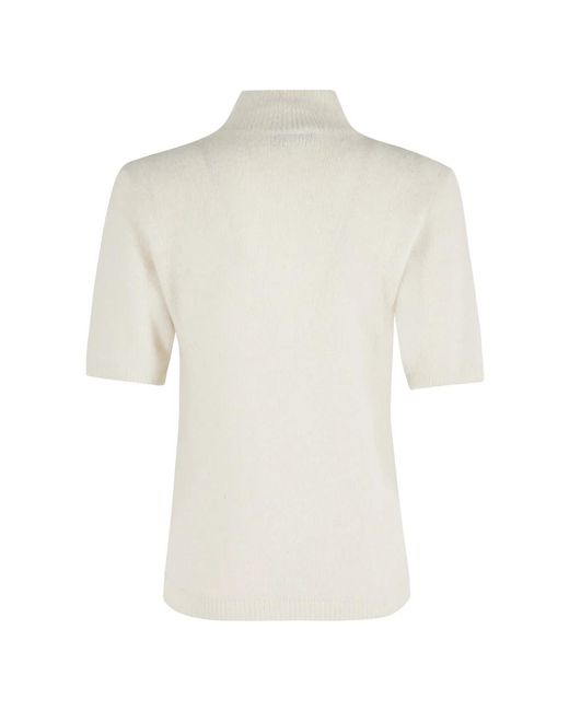 A.P.C. Truien & Vesten ,Wit ,Blauwe Hoge Hals Korte Mouw Trui in het White