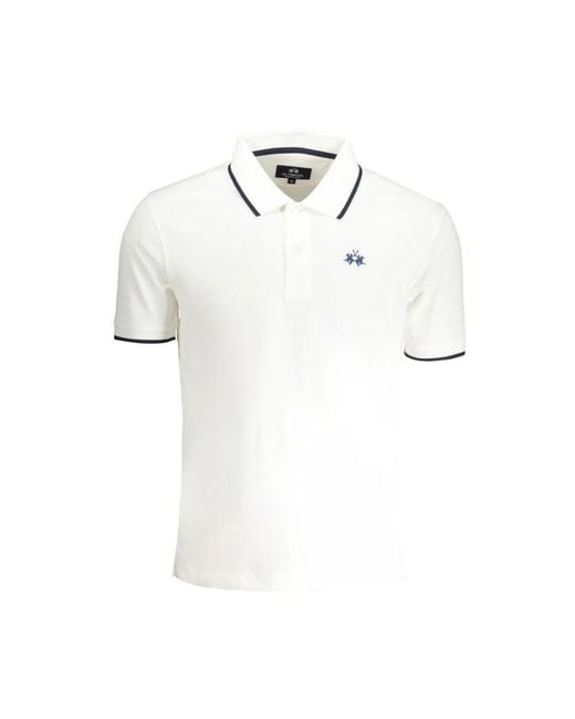 La Martina White Polo Shirts for men