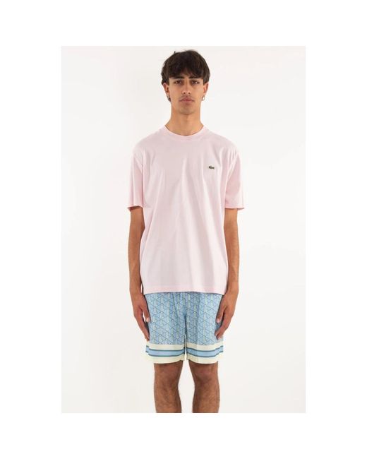 T-Shirts Lacoste de hombre de color Pink