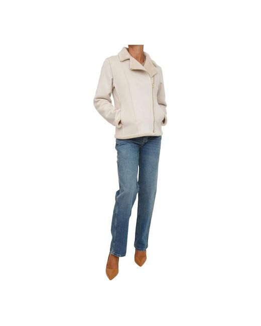 Marella Jassen ,Wit ,Polyester Ivoor Aspet Pellic Top in het Natural