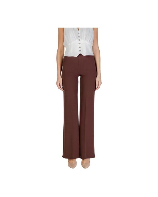 Rinascimento Broeken ,Bruin ,Polyester Bruine Ritsbroek in het Red