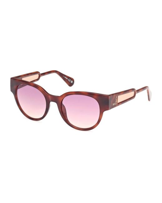 MAX&Co. Pink Oval sonnenbrille havana glänzend