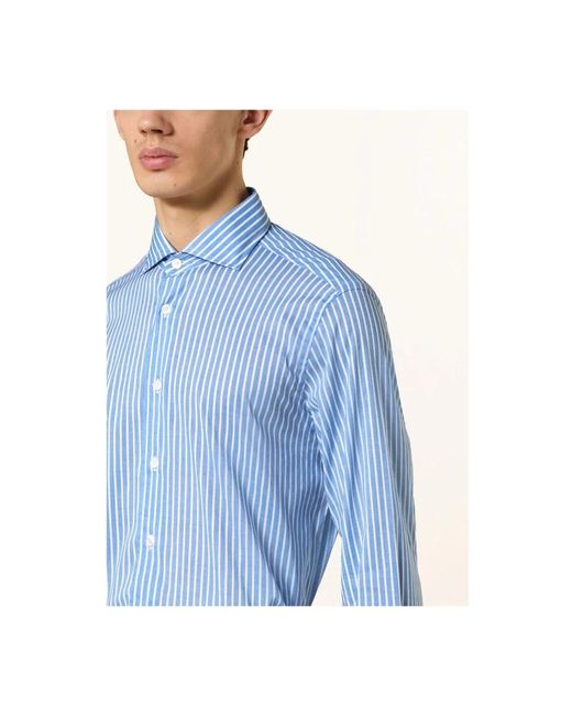 Fedeli Blue Casual Shirts for men