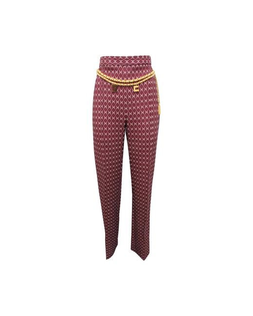Wide Trousers Elisabetta Franchi de color Red