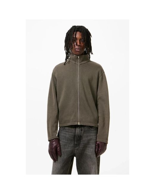 Our Legacy Hoodies & Sweatvesten ,Grijs ,Katoen Sweatshirt Met Rits in het Green voor heren