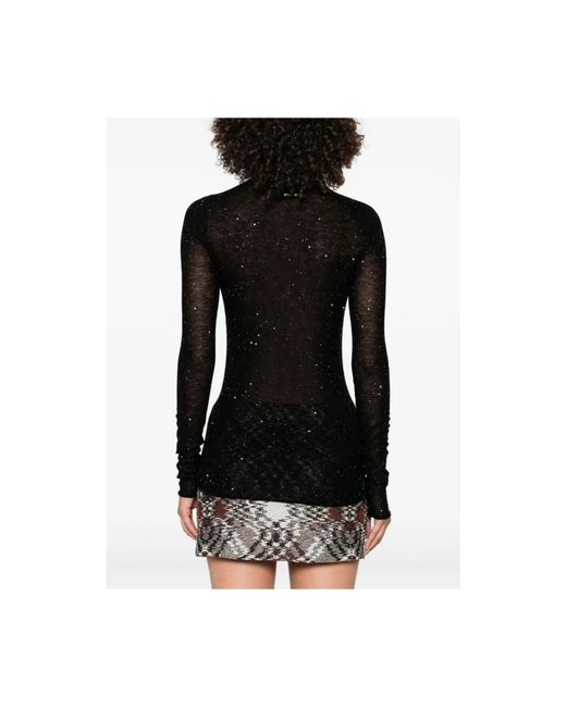 Pinko Black Round-Neck Knitwear