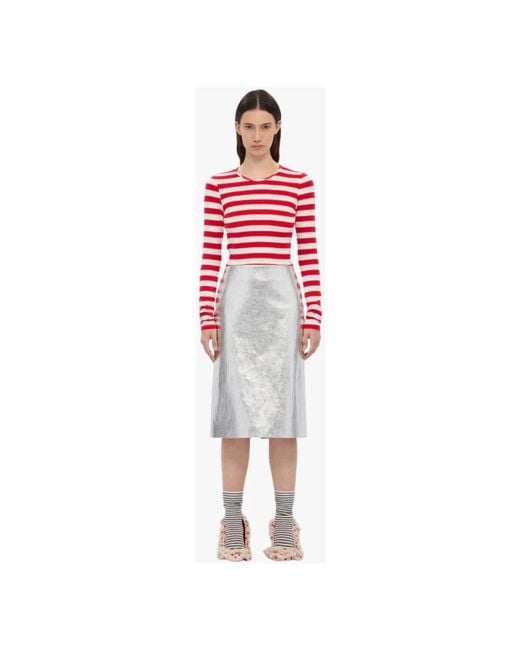 MSGM White Midi Skirts