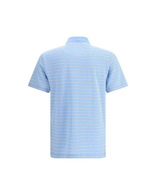 Prada Tops ,Blauw ,Katoen Gestreepte Polo Sweater in het Blue voor heren