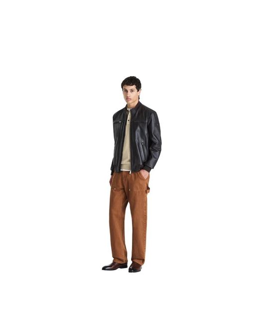 Leather Jackets Peuterey de hombre de color Black