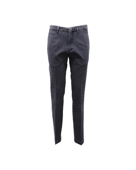 Michael Coal Blue Slim-Fit Trousers for men