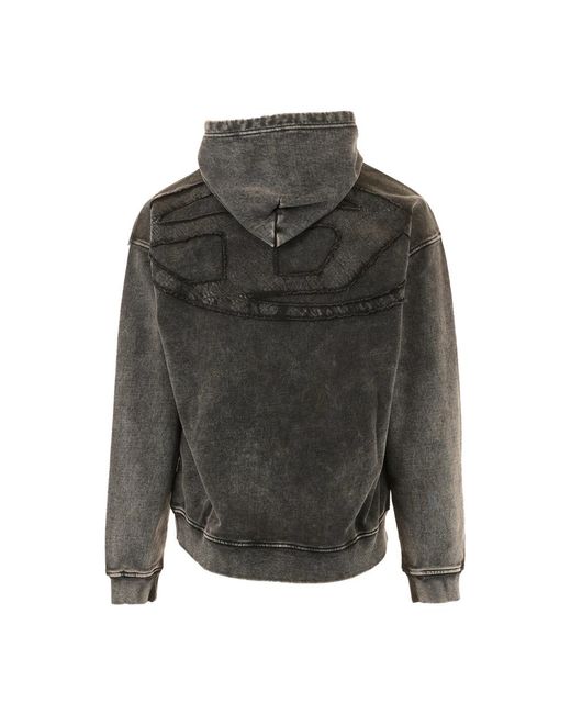 DIESEL Gray Hoodies for men