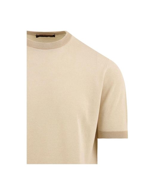 FILIPPO DE LAURENTIIS Natural Round-Neck Knitwear for men
