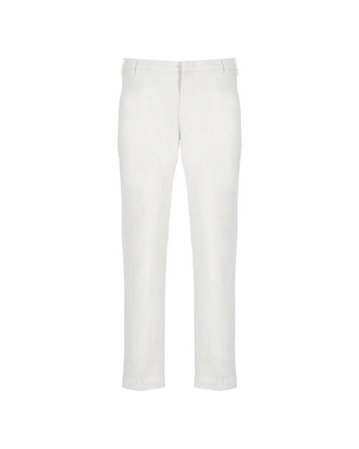 Pantaloni bianchi in cotone con tasche di Entre Amis in White da Uomo