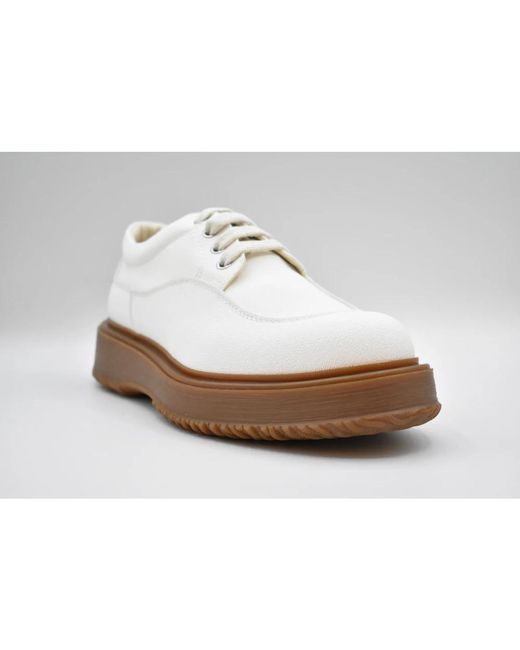 Shoes > flats > laced shoes Hogan pour homme en coloris White