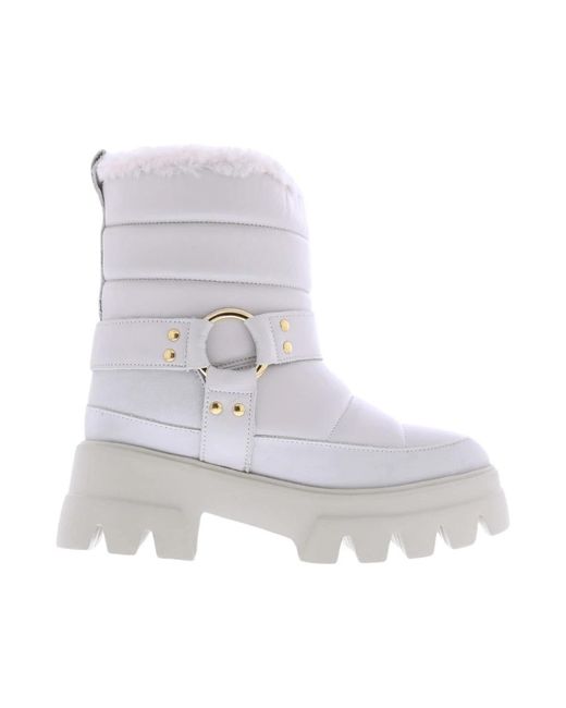 Toral White Winter Boots