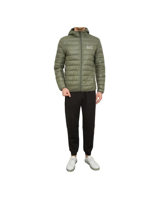 EA7 Green Winter Jackets for men