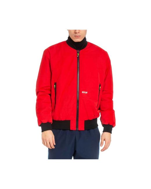 Ice Play Red Bomber Jackets for men