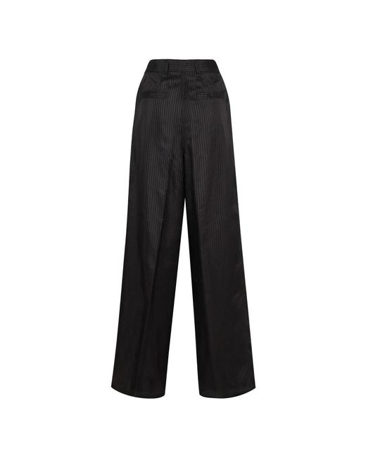 Dries Van Noten Black Wide Trousers
