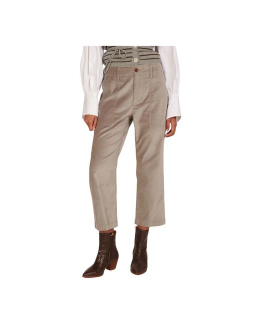 Jejia Natural Cropped Trousers