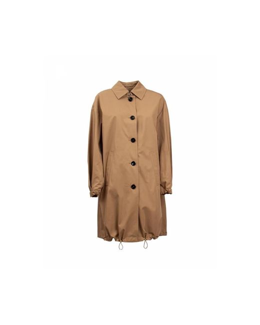 Herno Brown Single-Breasted Coats