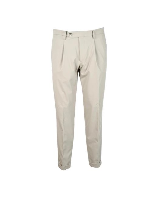 Slim-Fit Trousers di Michael Coal in Natural da Uomo