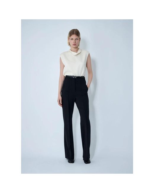 Sportmax Blue Straight Trousers
