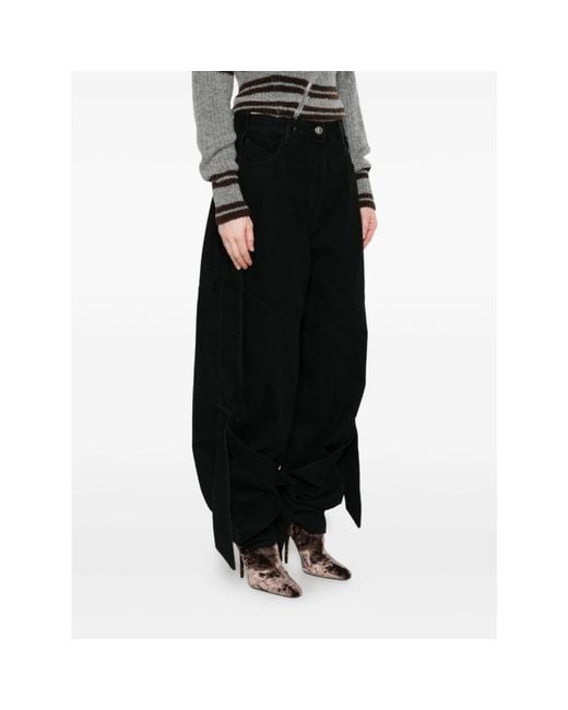 The Attico Zwarte Katoenen Jeans Voor Vrouwen in het Black
